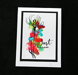 Just Because Flower- Handcrafted (blank) Card - dr19-0032